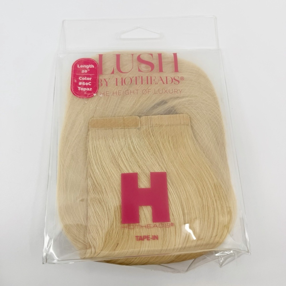 Hotheads Tape In Extensions LUSH Originals 20" 60C Golden Buttery Blonde (Topaz)